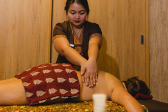 Relaxing serene spa experience at a Maldives resort